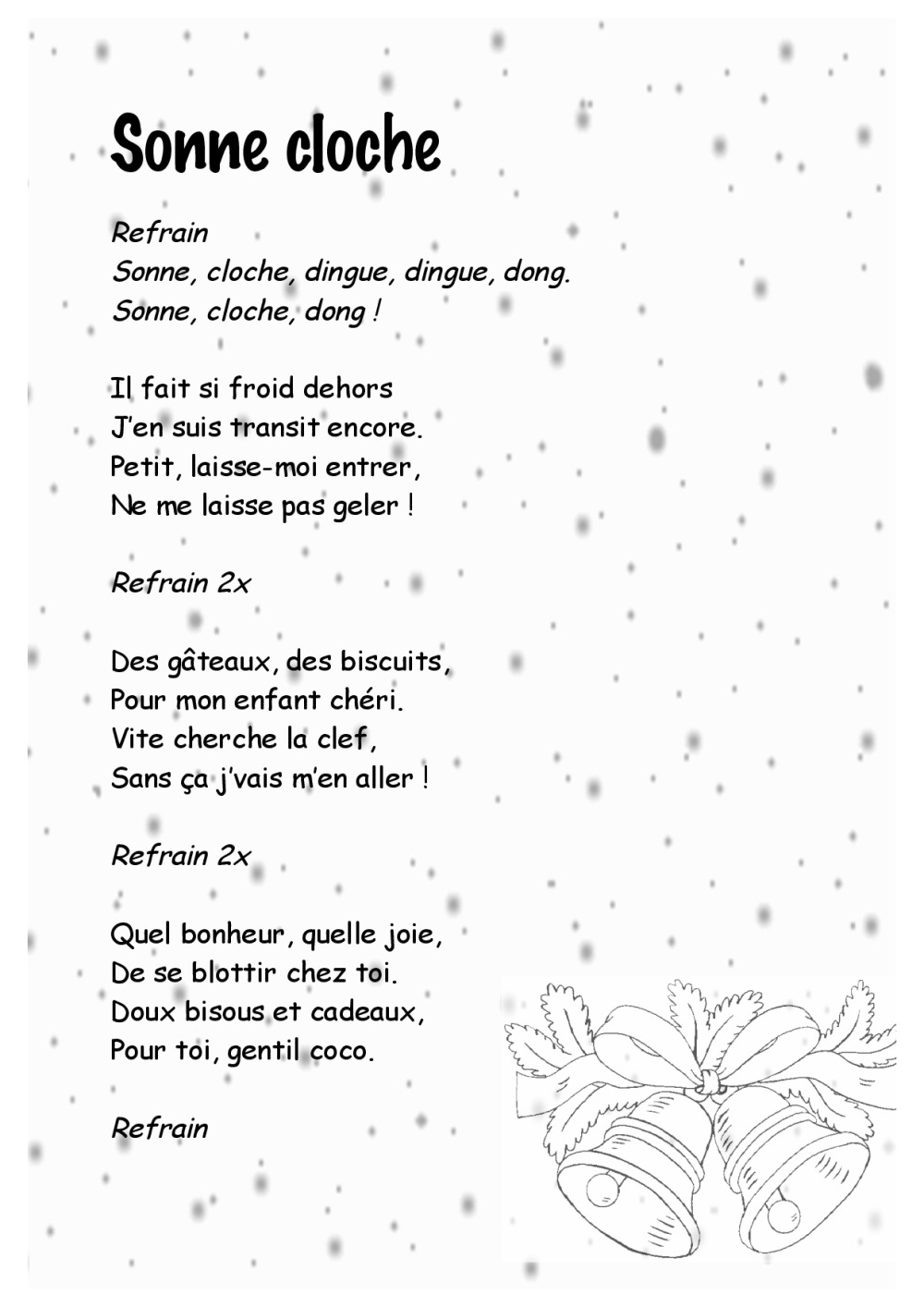 Paroles chansons de Noël, BDRP